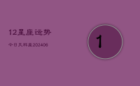 12星座运势今日天秤座(20240707)